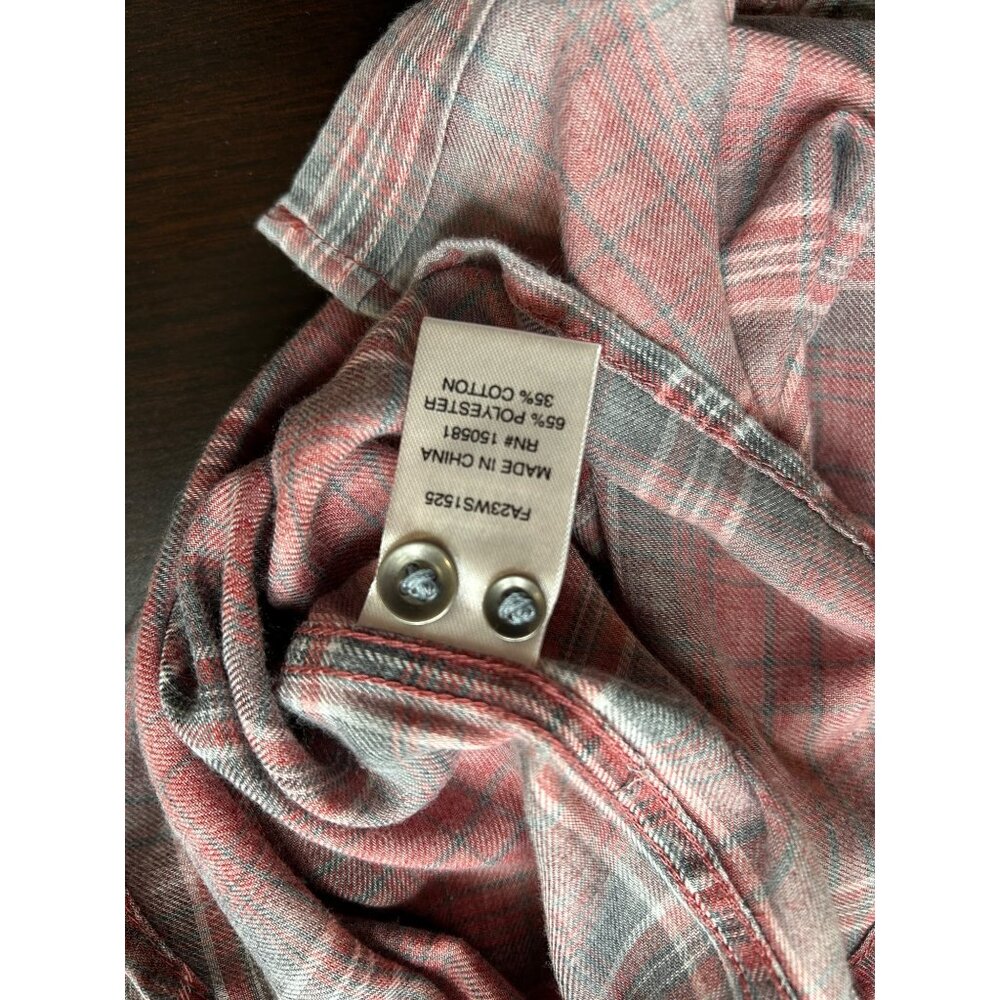 Flag & Anthem Men's Modern Flannel Plaid Shirt Red/Gray Coastal Casual Sz MED - Picture 5 of 6